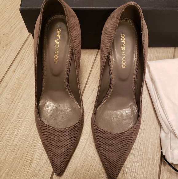 Sergio Rossi Grey Kalika Pumps - Picture 4 of 5